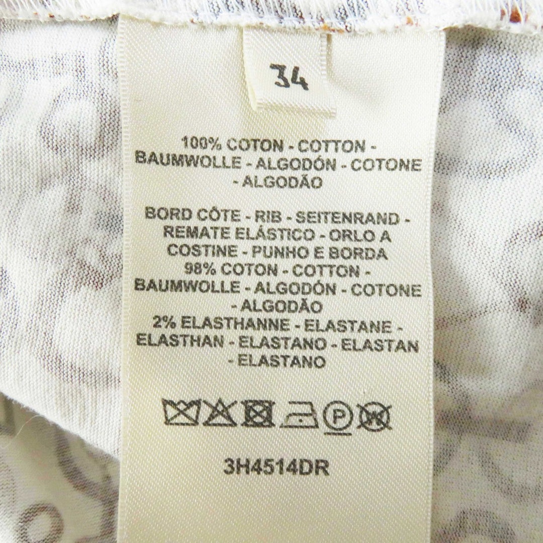Excellent HERMES one piece Do RE BOUCLES Ivory Brown cotton Women 34 3H4514DR