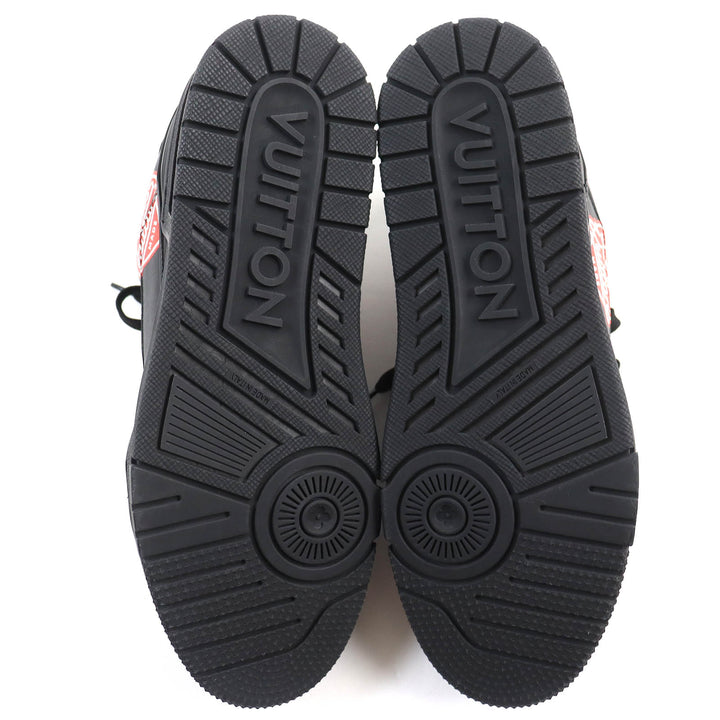 Discounted Pristine LOUIS VUITTON×NIGO sneakers Heart logo Black red leather mens 7.5