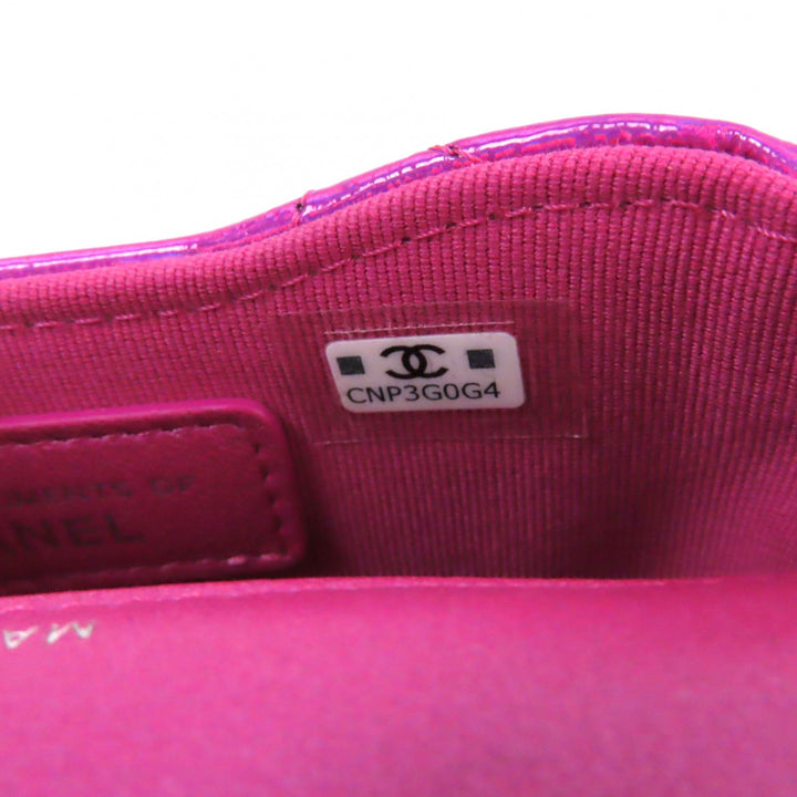 Excellent CHANEL Pouch Years Gift 2023 COCO MarkMetal with Matelasse Enamel Neon