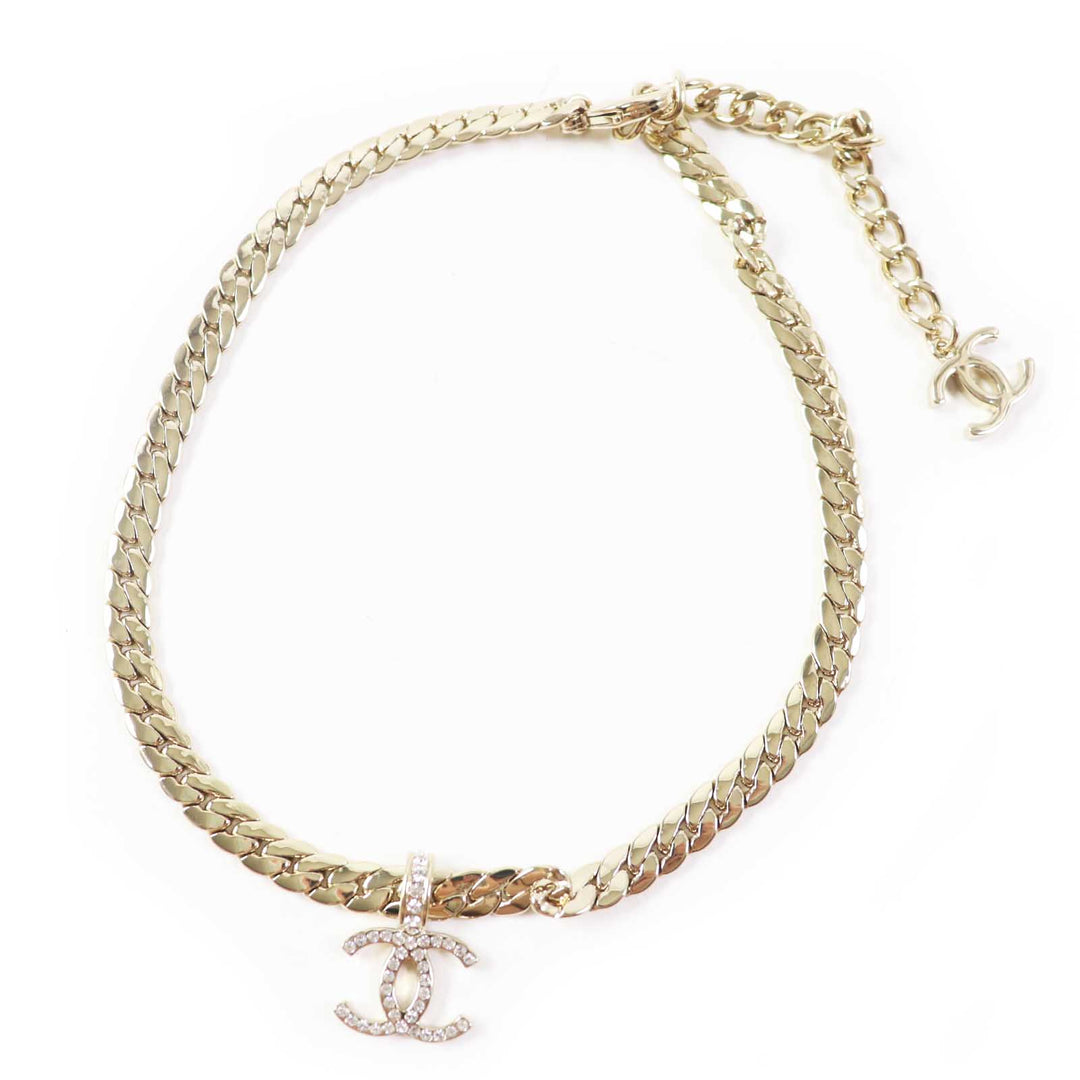 CHANEL Necklace Metal Strass gold Women ABD019 B24P