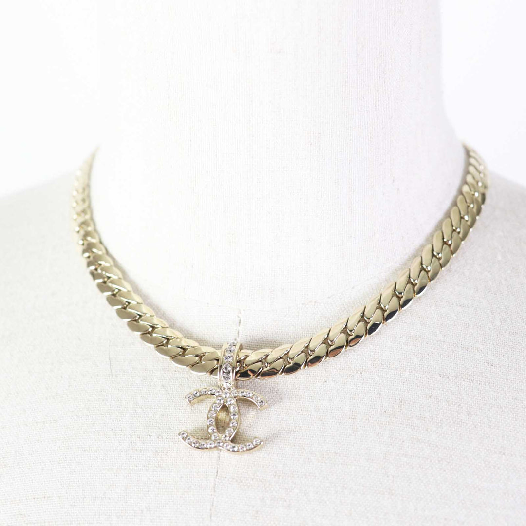 CHANEL Necklace Metal Strass gold Women ABD019 B24P