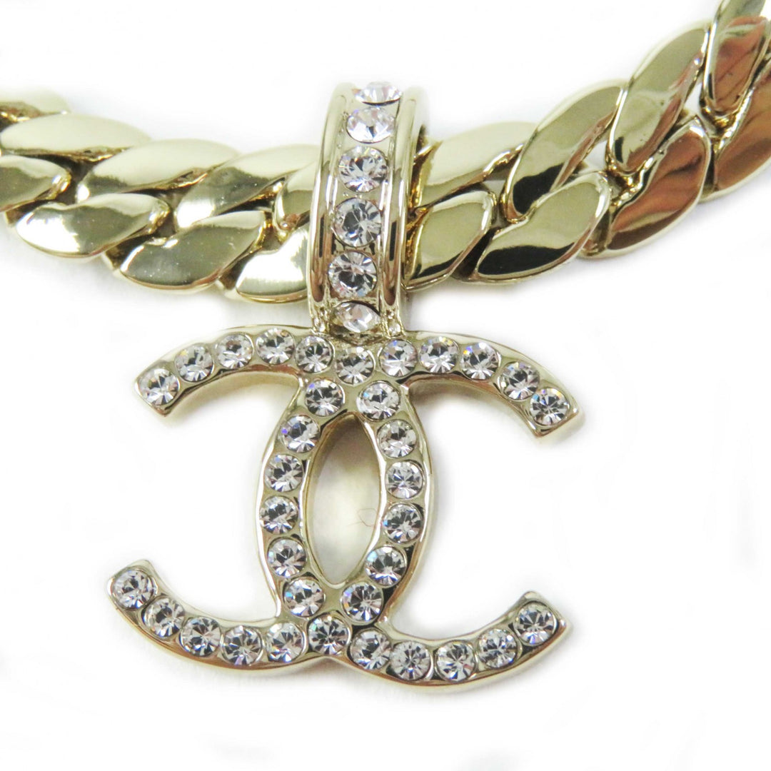 CHANEL Necklace Metal Strass gold Women ABD019 B24P