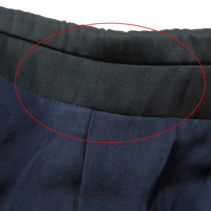 Great CELINE coat front open crombie coat Navy black wool Women 36