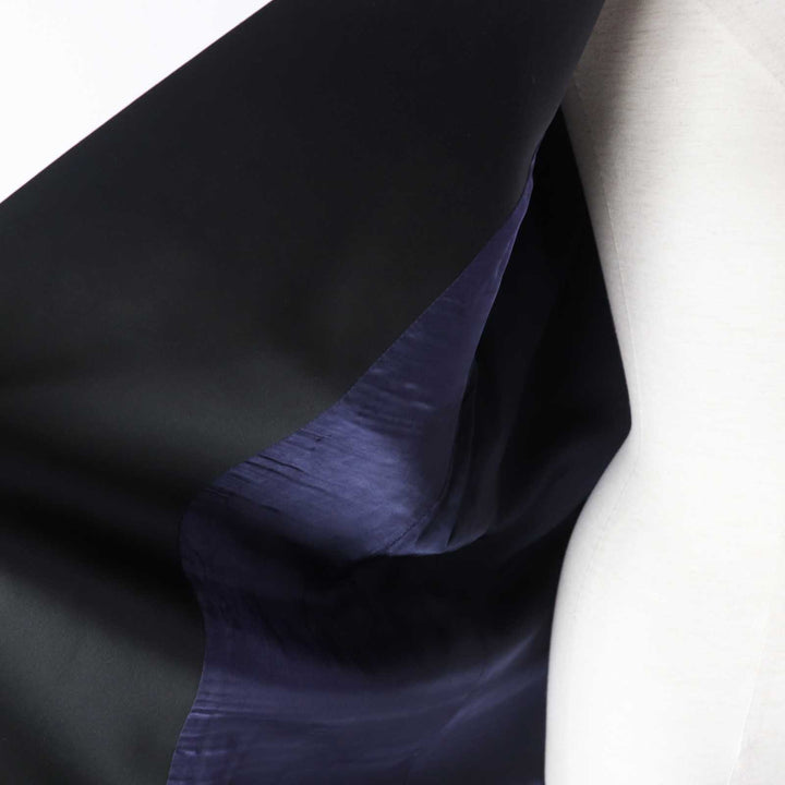 Great CELINE coat front open crombie coat Navy black wool Women 36