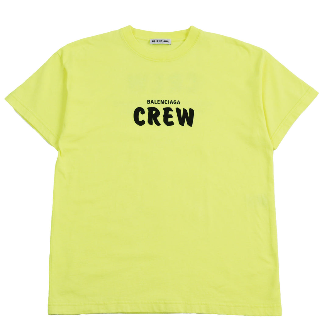 Excellent BALENCIAGA Short sleeve T-shirt Crew Tee yellow cotton mens S 612965