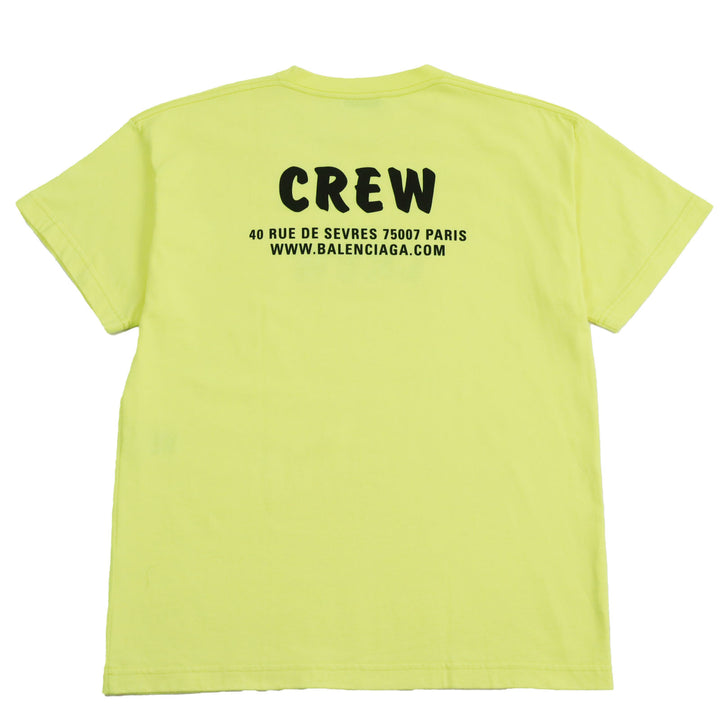 Excellent BALENCIAGA Short sleeve T-shirt Crew Tee yellow cotton mens S 612965