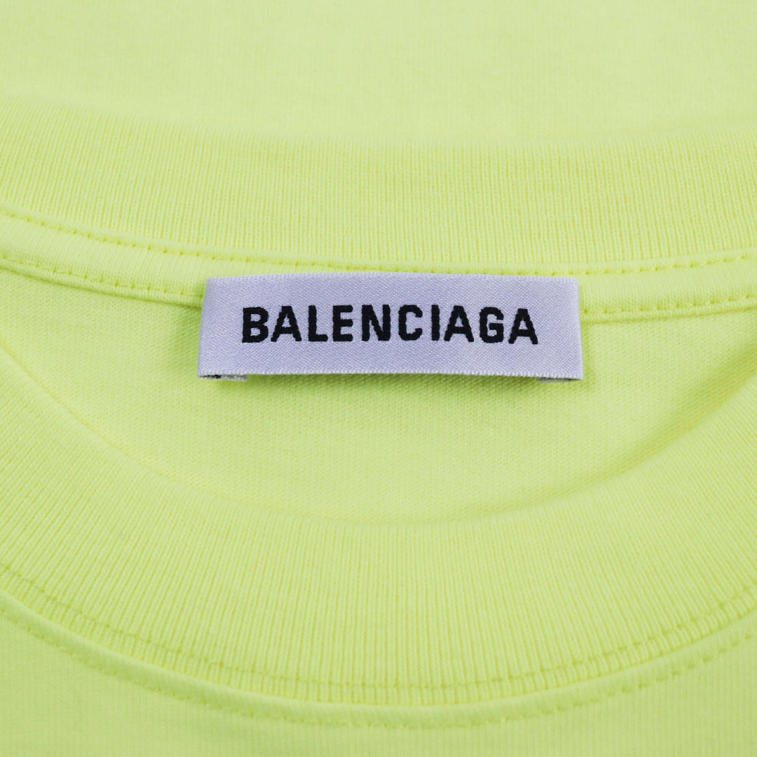 Excellent BALENCIAGA Short sleeve T-shirt Crew Tee yellow cotton mens S 612965