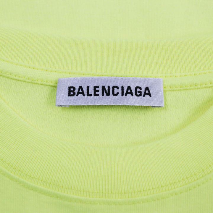 Excellent BALENCIAGA Short sleeve T-shirt Crew Tee yellow cotton mens S 612965