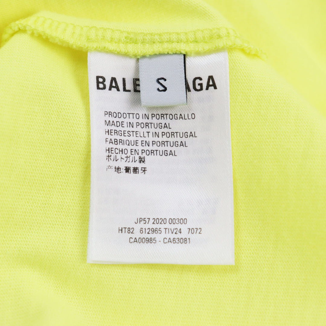 Excellent BALENCIAGA Short sleeve T-shirt Crew Tee yellow cotton mens S 612965