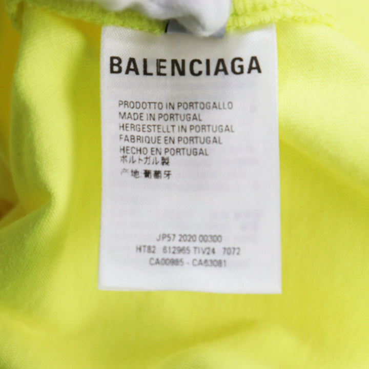 Excellent BALENCIAGA Short sleeve T-shirt Crew Tee yellow cotton mens S 612965