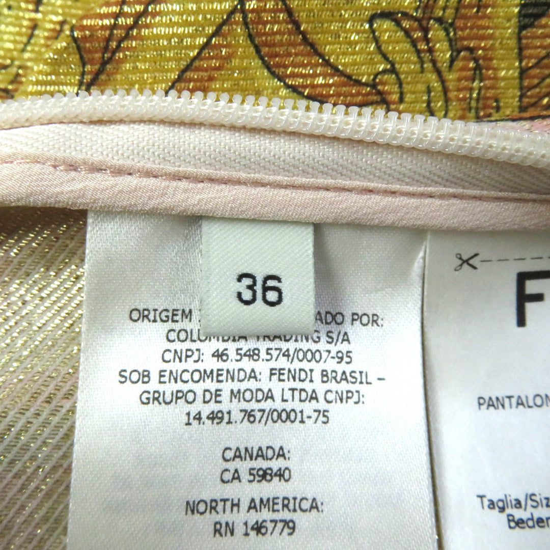 Discounted Pristine FENDACE Pants FF logo baroque leggings Multi Nylon Women 36 FR6372