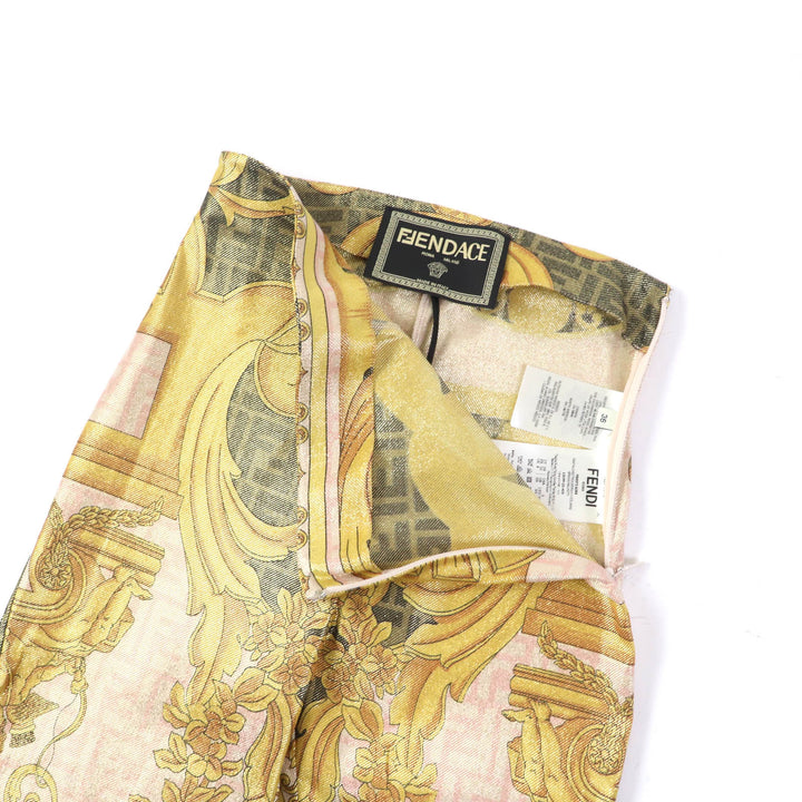 Discounted Pristine FENDACE Pants FF logo baroque leggings Multi Nylon Women 36 FR6372