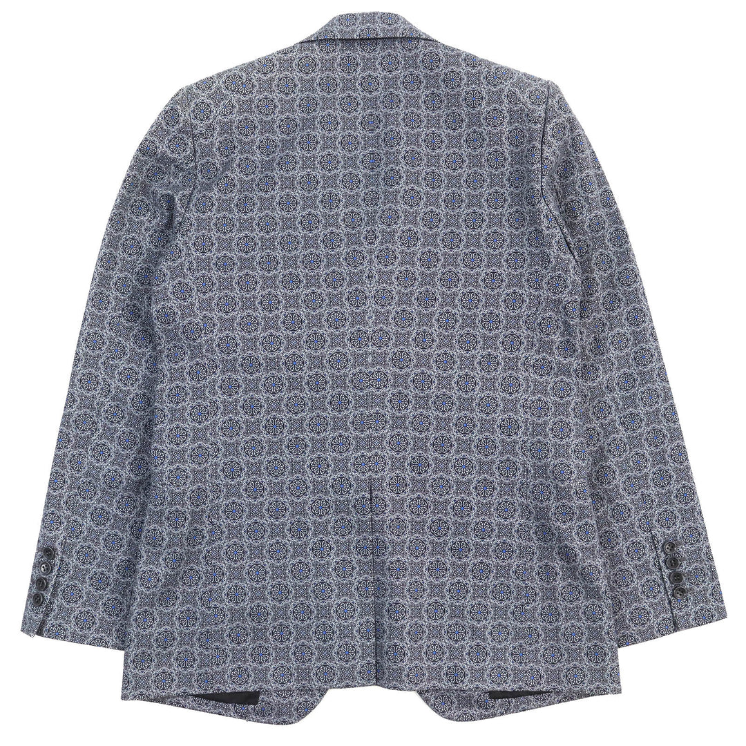 Excellent JOHN LAWRENCE SULLIVAN tailored jacket All-over pattern Single blue cotton mens 38