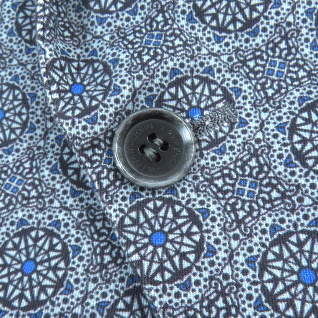 Excellent JOHN LAWRENCE SULLIVAN tailored jacket All-over pattern Single blue cotton mens 38