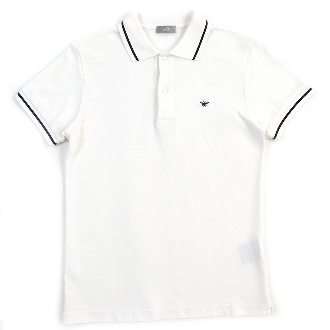 Great DIOR Short sleeve polo shirt Cotton pique with bee embroidery XS