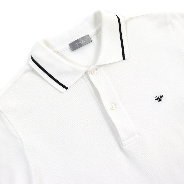 Great DIOR Short sleeve polo shirt Cotton pique with bee embroidery XS