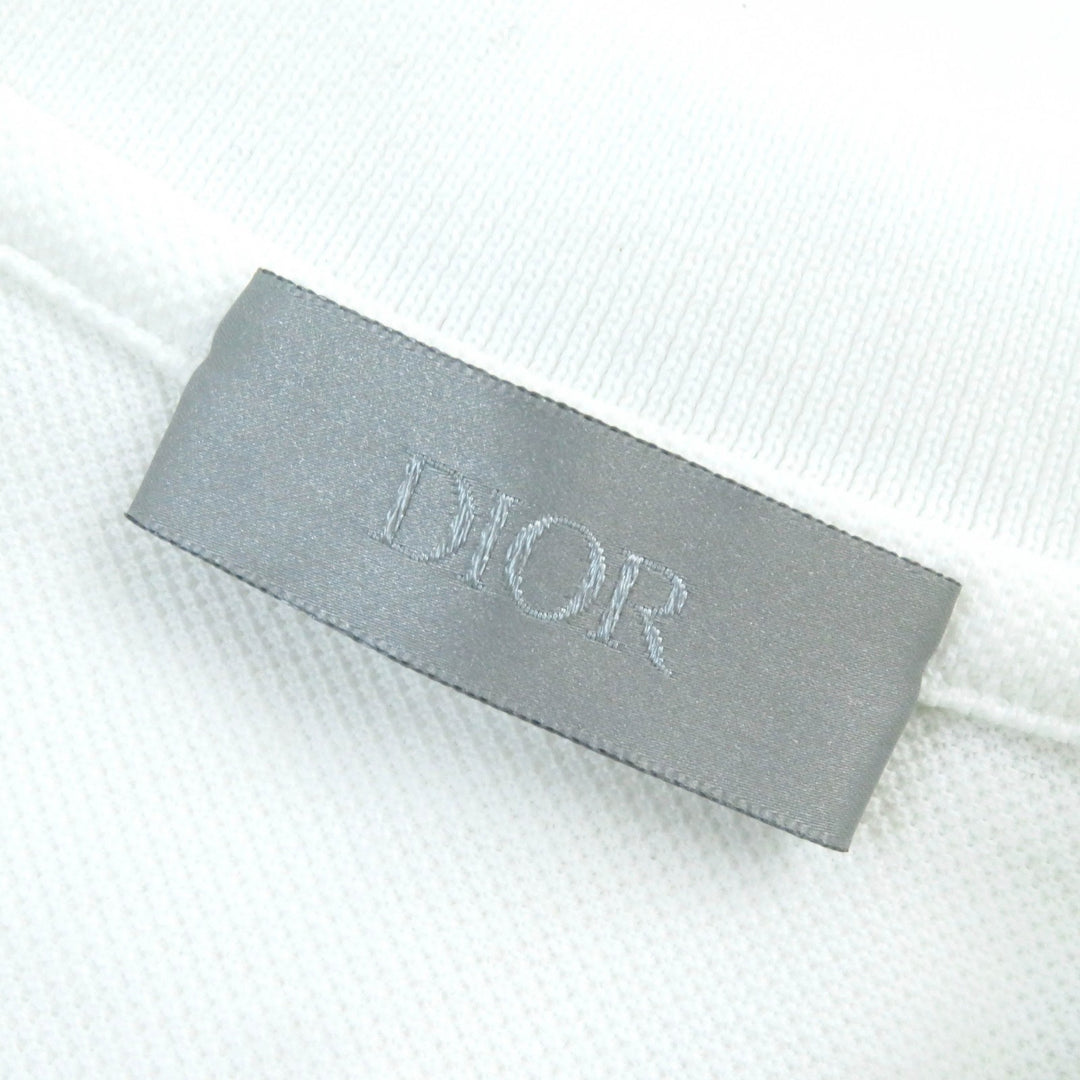 Great DIOR Short sleeve polo shirt Cotton pique with bee embroidery XS
