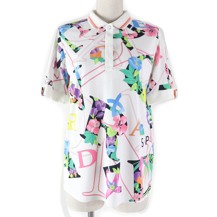 Great LEONARD SPORT Short sleeve polo shirt floral design 40 0598541