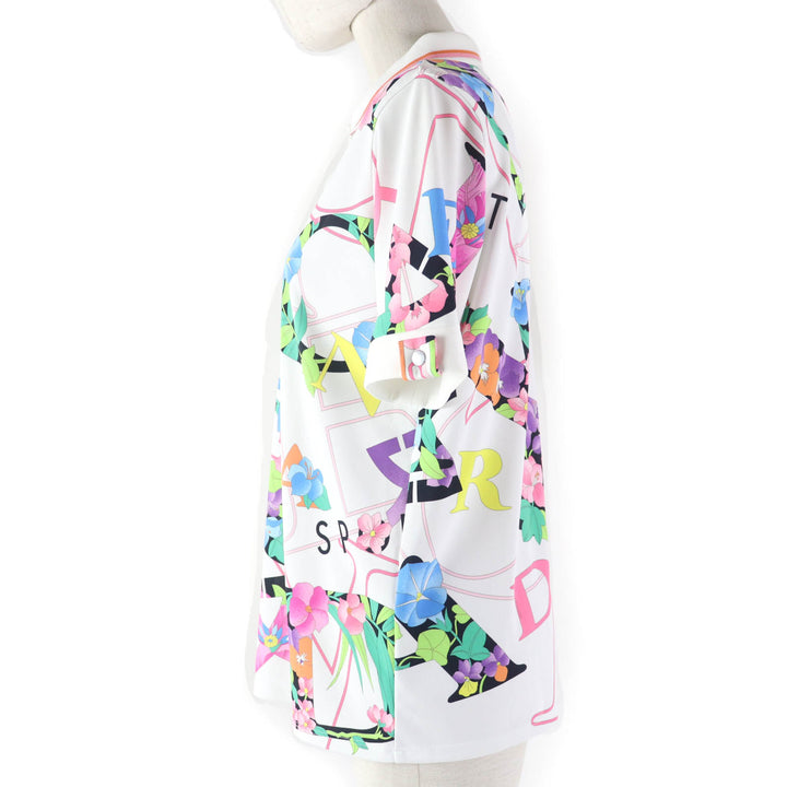 Great LEONARD SPORT Short sleeve polo shirt floral design 40 0598541
