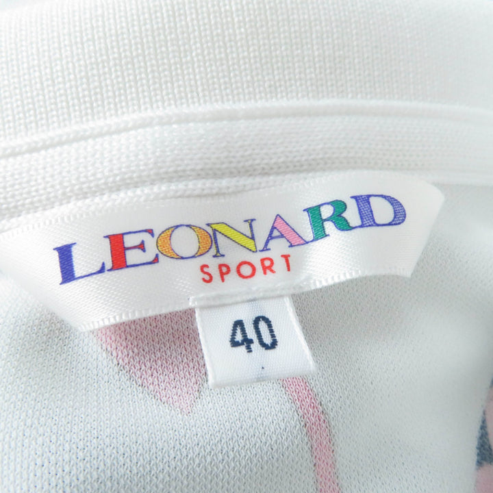 Great LEONARD SPORT Short sleeve polo shirt floral design 40 0598541