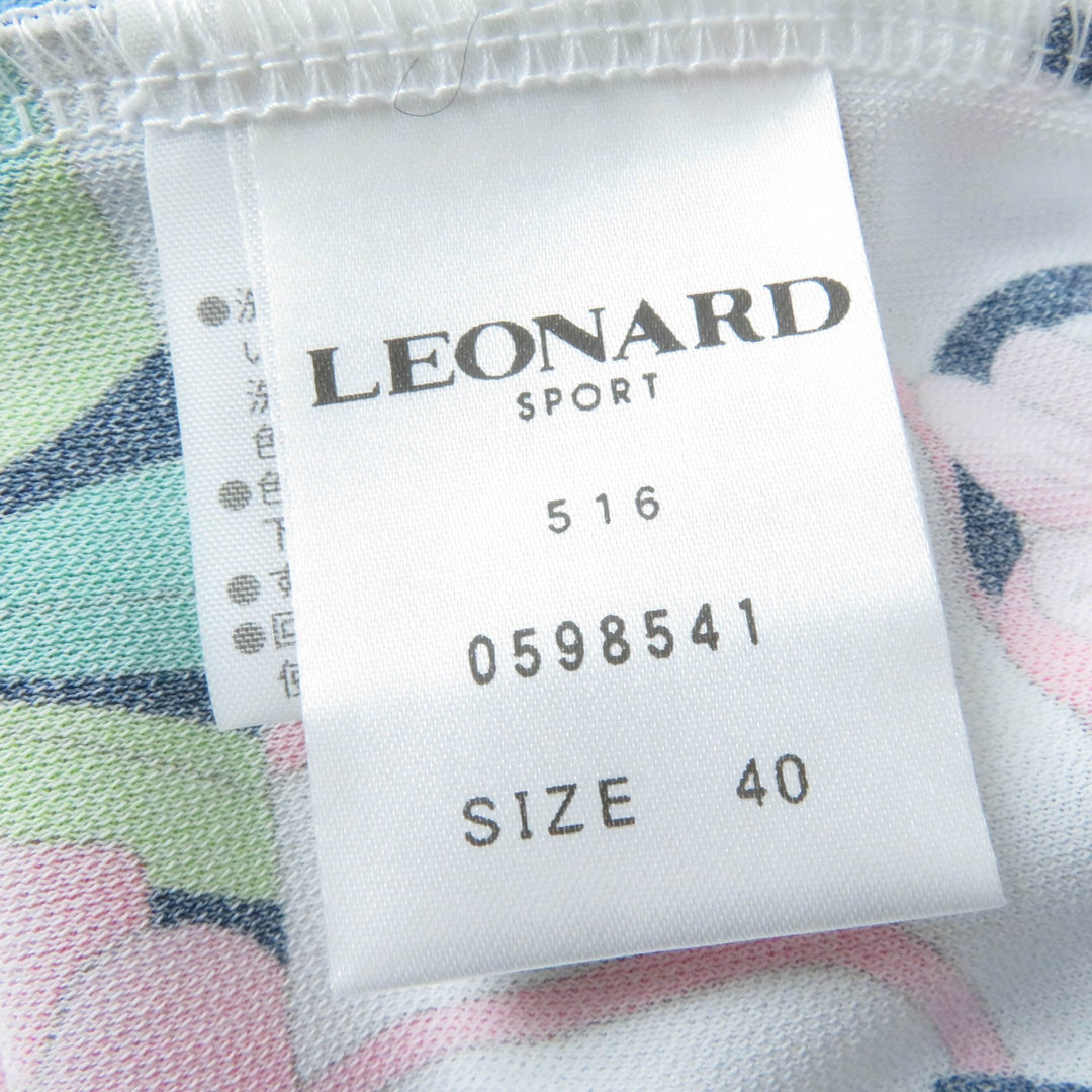 Great LEONARD SPORT Short sleeve polo shirt floral design 40 0598541