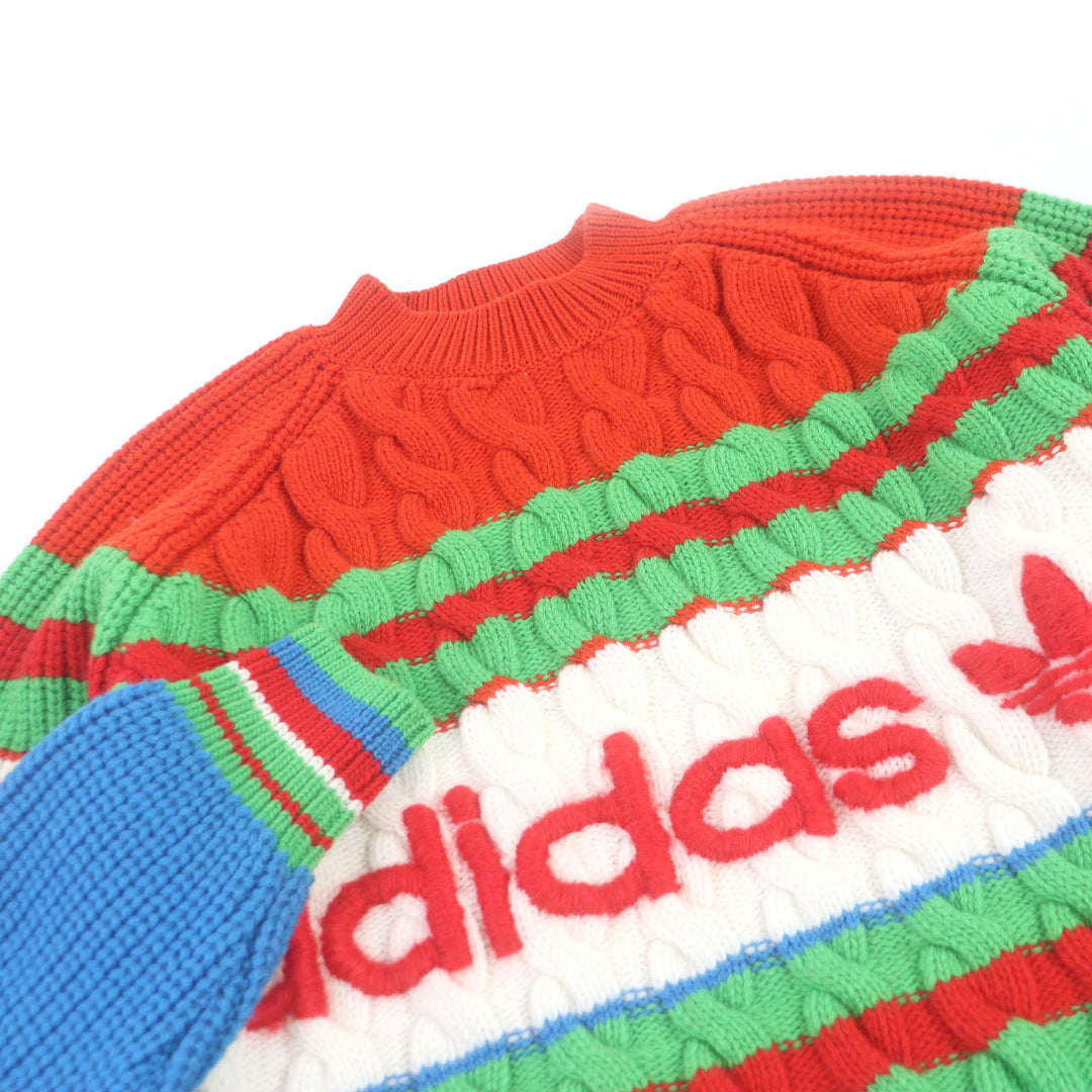 Pristine GUCCI×adidas sweater Interlocking G Web Line multicolor mens XS 717722