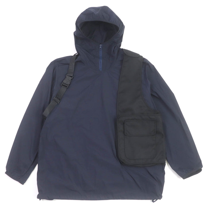Pristine LOUIS VUITTON Blouson Windbreaker with belt pocket Navy Nylon mens 50