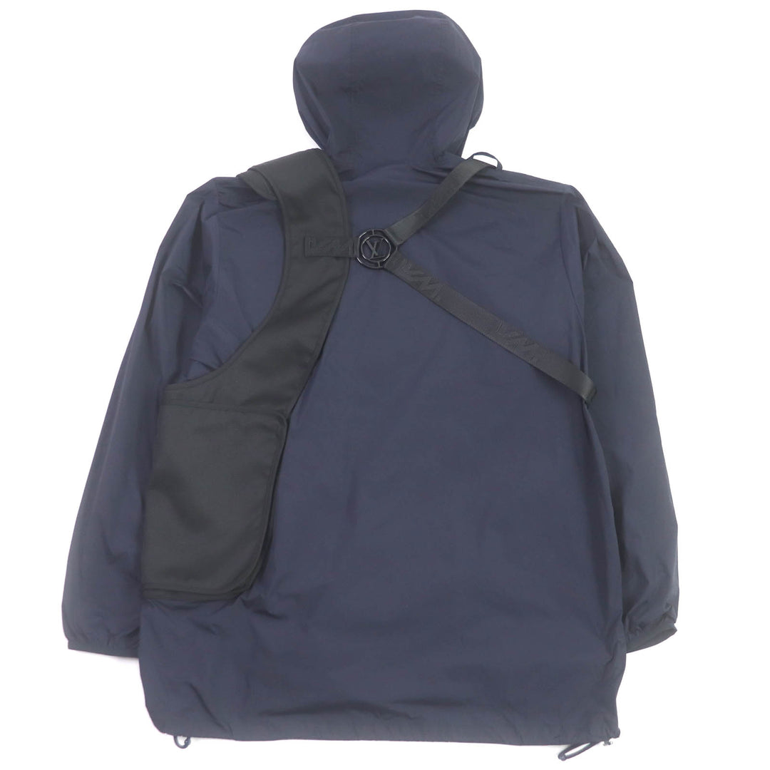 Pristine LOUIS VUITTON Blouson Windbreaker with belt pocket Navy Nylon mens 50