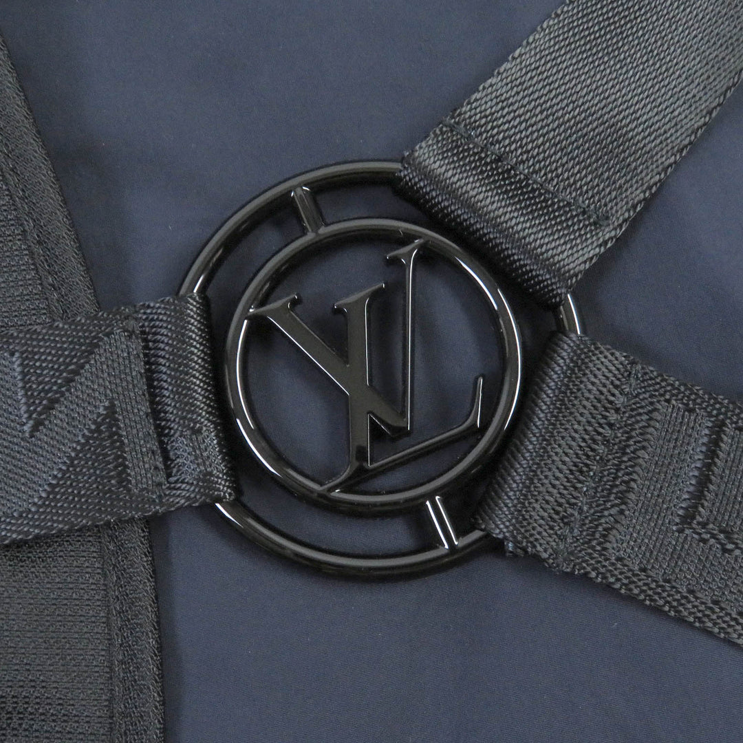 Pristine LOUIS VUITTON Blouson Windbreaker with belt pocket Navy Nylon mens 50