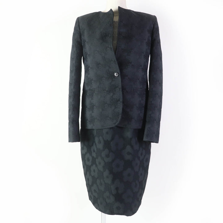 Excellent Max Mara ensemble All-over pattern jackets and dresses black polyester Women 40