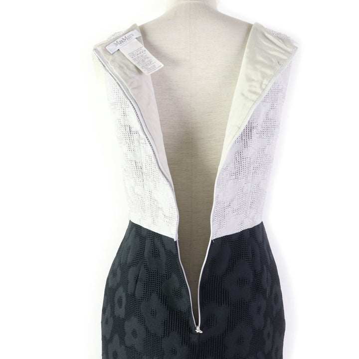 Excellent Max Mara ensemble All-over pattern jackets and dresses black polyester Women 40