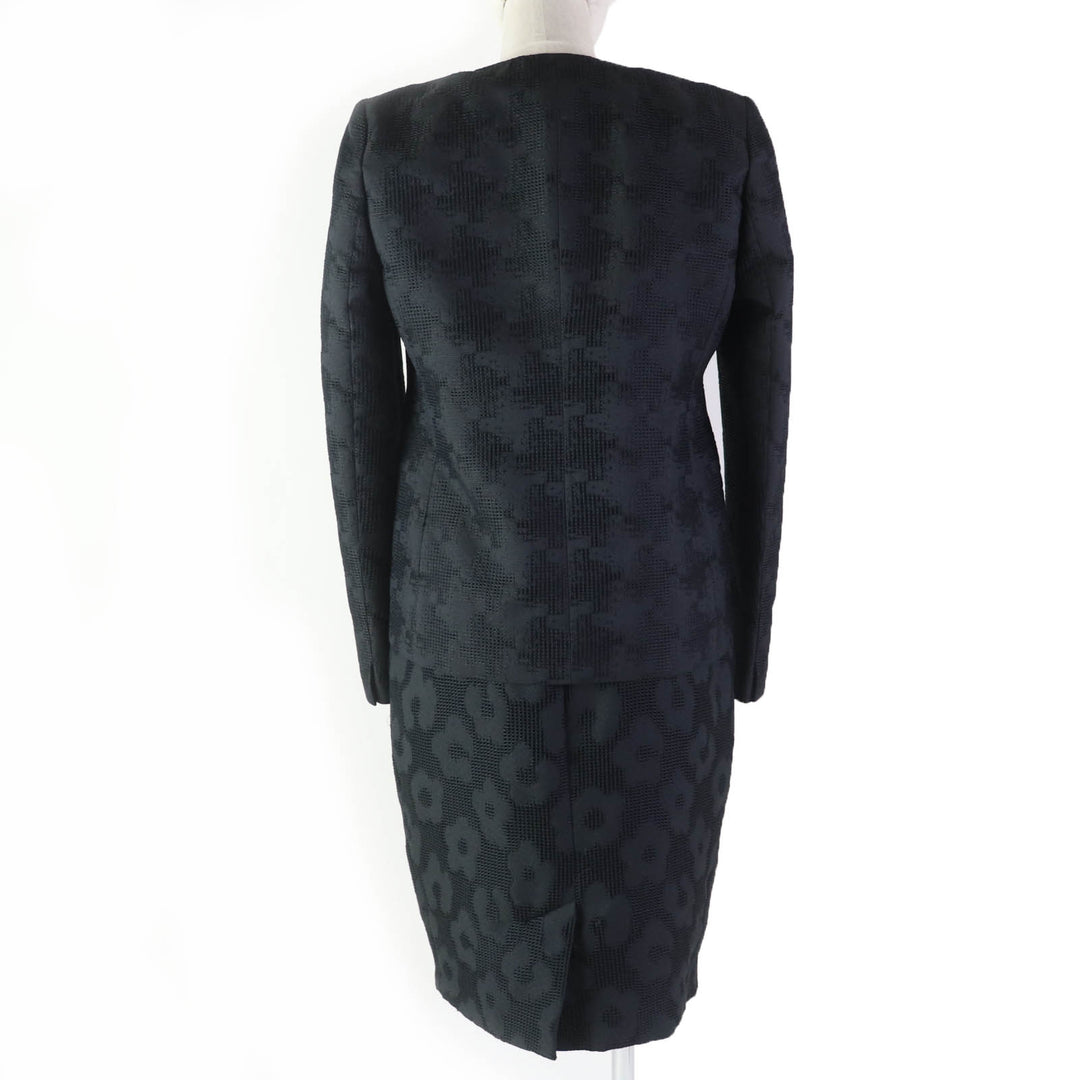 Excellent Max Mara ensemble All-over pattern jackets and dresses black polyester Women 40