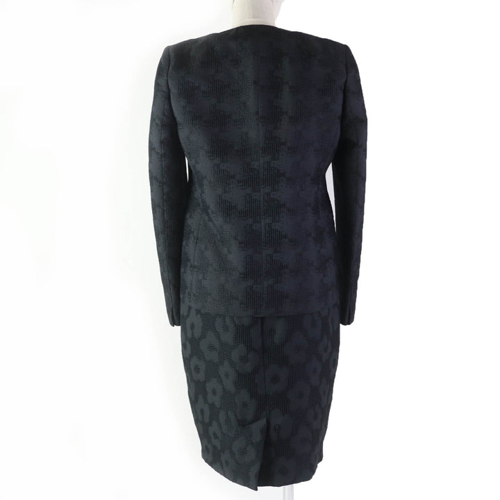 Excellent Max Mara ensemble All-over pattern jackets and dresses black polyester Women 40