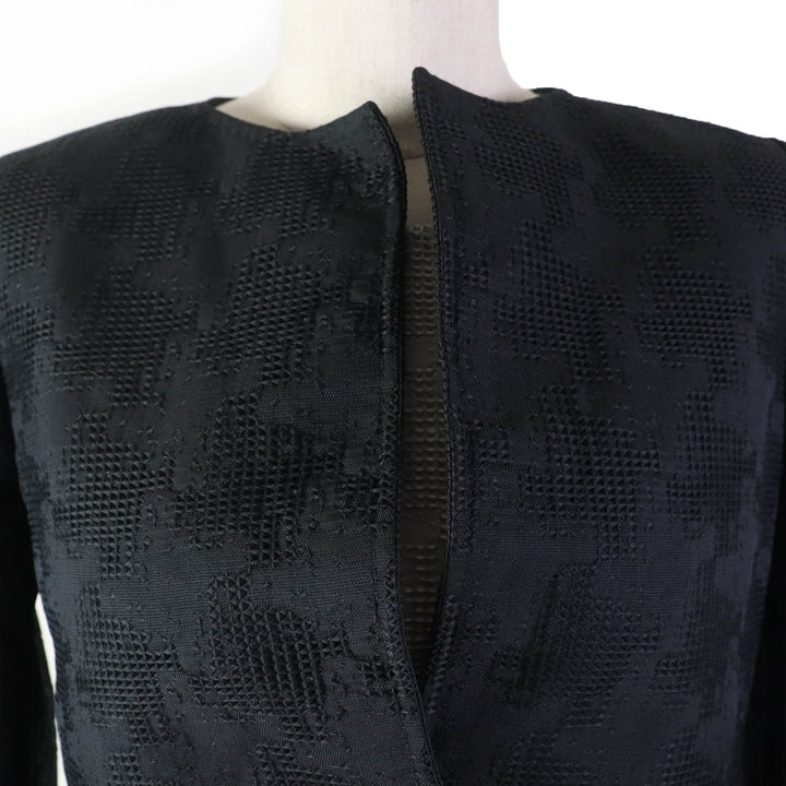 Excellent Max Mara ensemble All-over pattern jackets and dresses black polyester Women 40