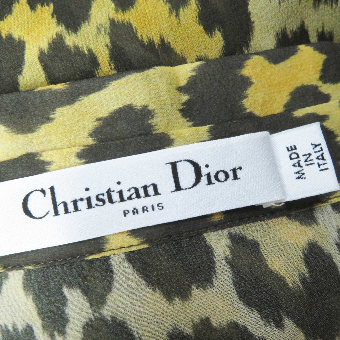 Excellent Christian Dior Short sleeve shirt Bee Embroidery silk Women 40