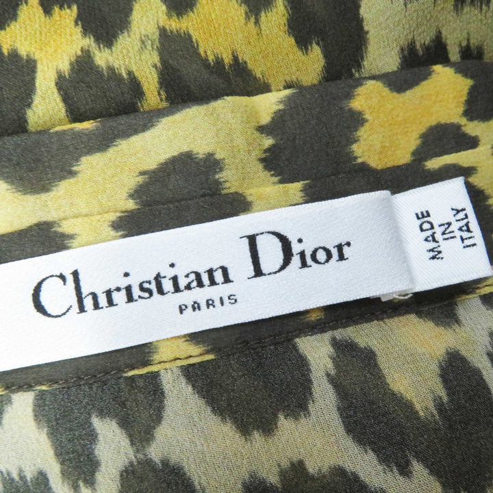 Excellent Christian Dior Short sleeve shirt Bee Embroidery silk Women 40