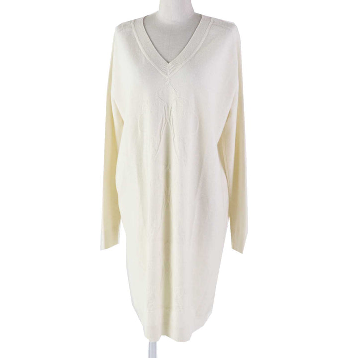 Excellent HERMES one piece BRIDES de GALA Ceremony Bridle knit Ivory wool Women 36