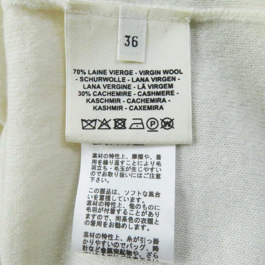 Excellent HERMES one piece BRIDES de GALA Ceremony Bridle knit Ivory wool Women 36