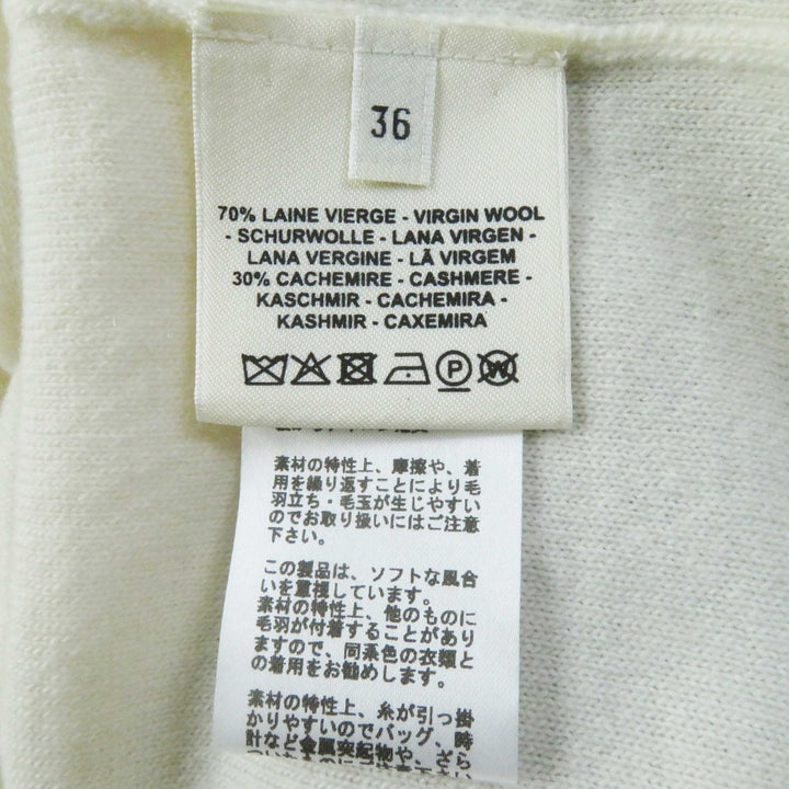 Excellent HERMES one piece BRIDES de GALA Ceremony Bridle knit Ivory wool Women 36