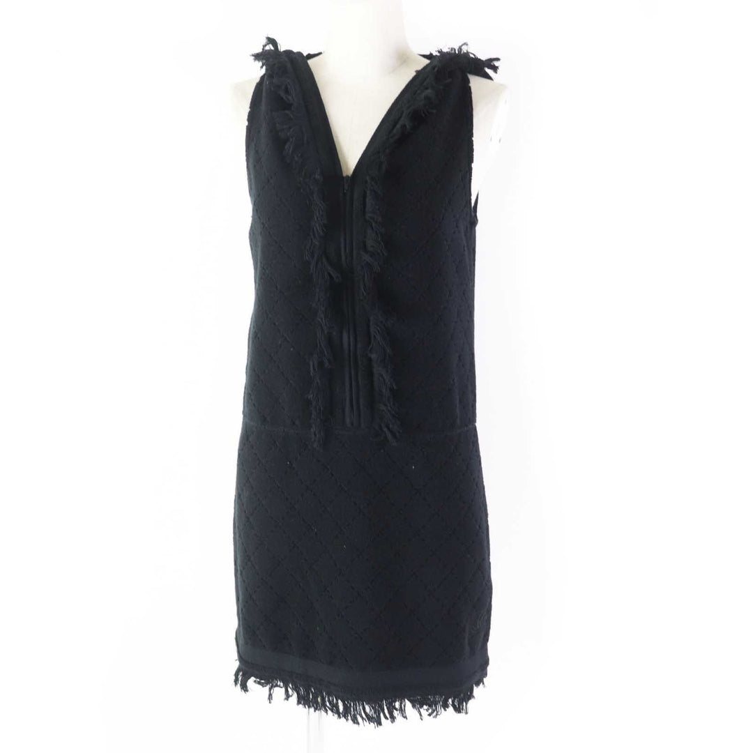 Great CHANEL one piece COCO Mark hooded sleeveless black Women 34 15P P51319