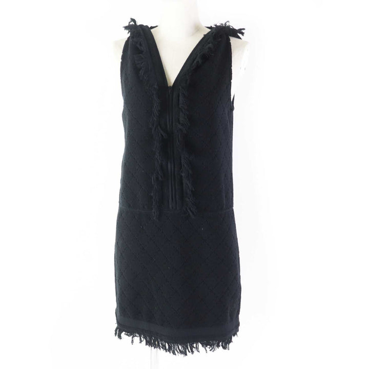 Great CHANEL one piece COCO Mark hooded sleeveless black Women 34 15P P51319