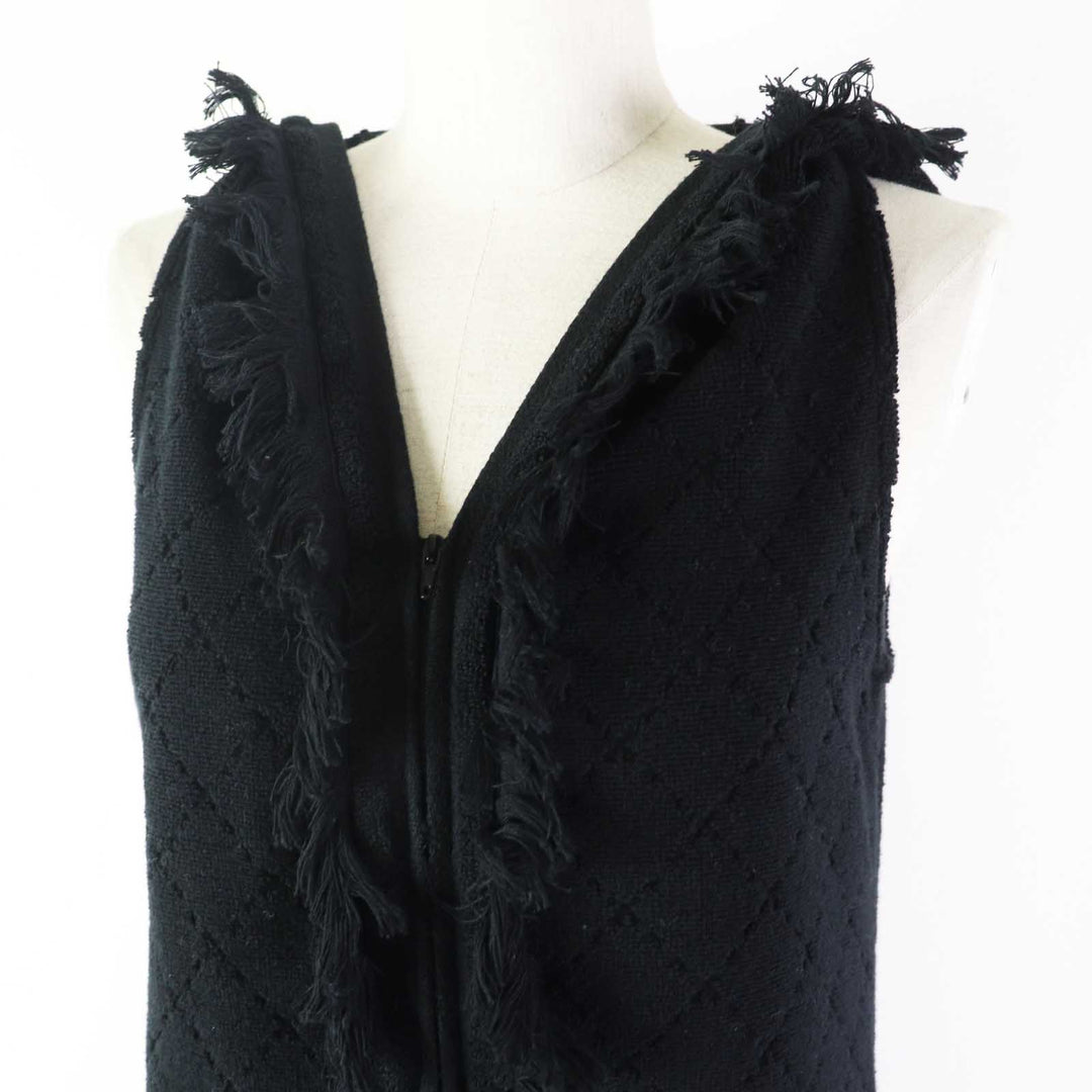 Great CHANEL one piece COCO Mark hooded sleeveless black Women 34 15P P51319