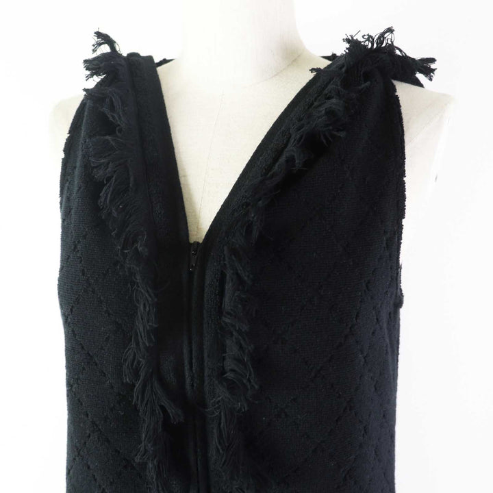Great CHANEL one piece COCO Mark hooded sleeveless black Women 34 15P P51319