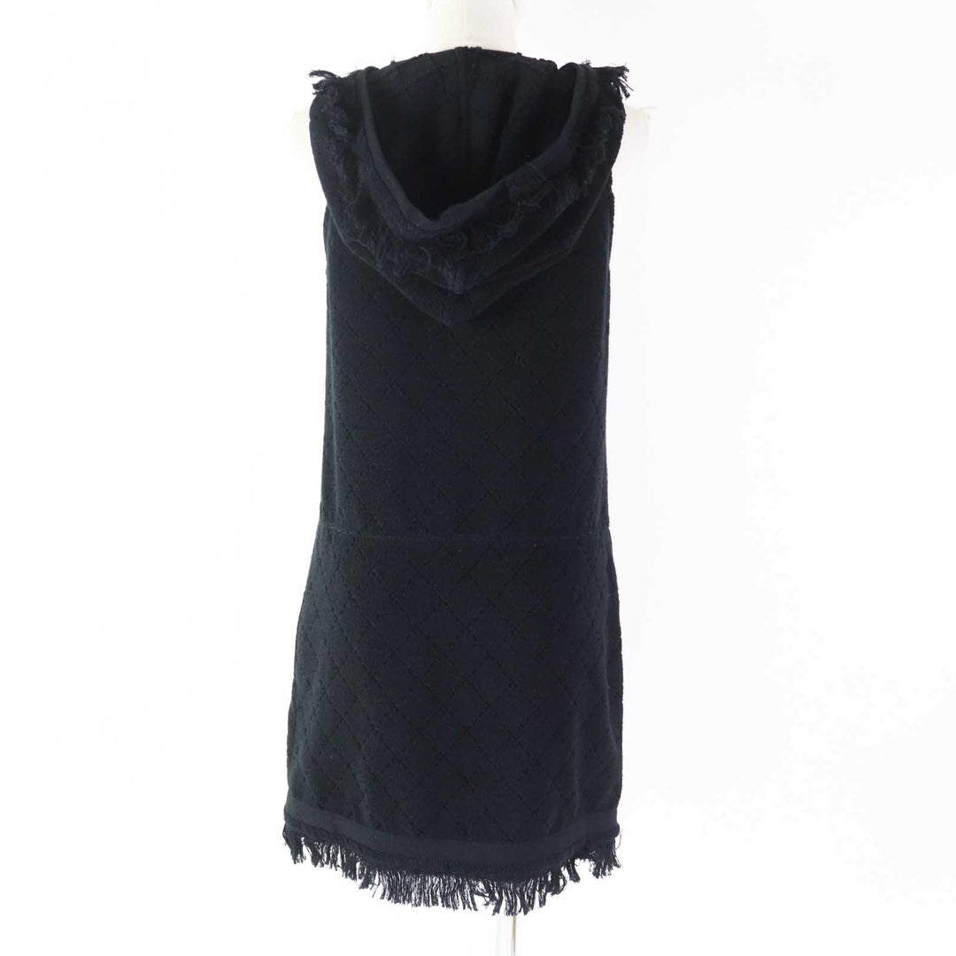 Great CHANEL one piece COCO Mark hooded sleeveless black Women 34 15P P51319