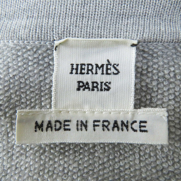 Great HERMES T-shirt ECHEC AU ROI Checkmate twill laine Gray multi silk Women 34