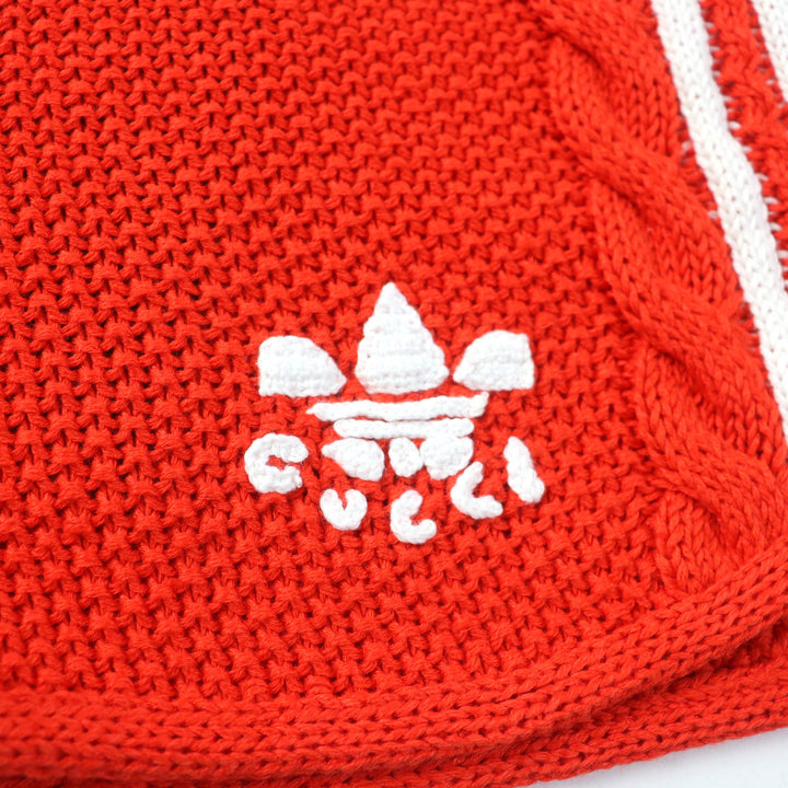 Discounted Pristine GUCCI×adidas Shorts Trefoil embroidered knit Orange linen M 693835