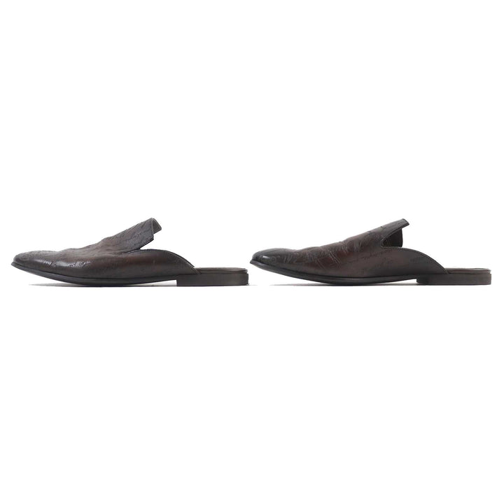 Great Berluti Sandals Cyrus Oman Calligraphy Leather Shoes Sandals leather 8