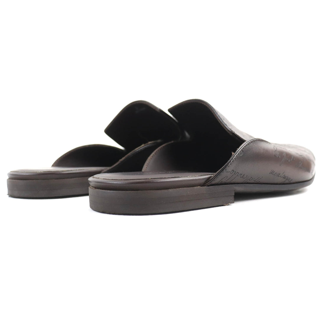 Great Berluti Sandals Cyrus Oman Calligraphy Leather Shoes Sandals leather 8