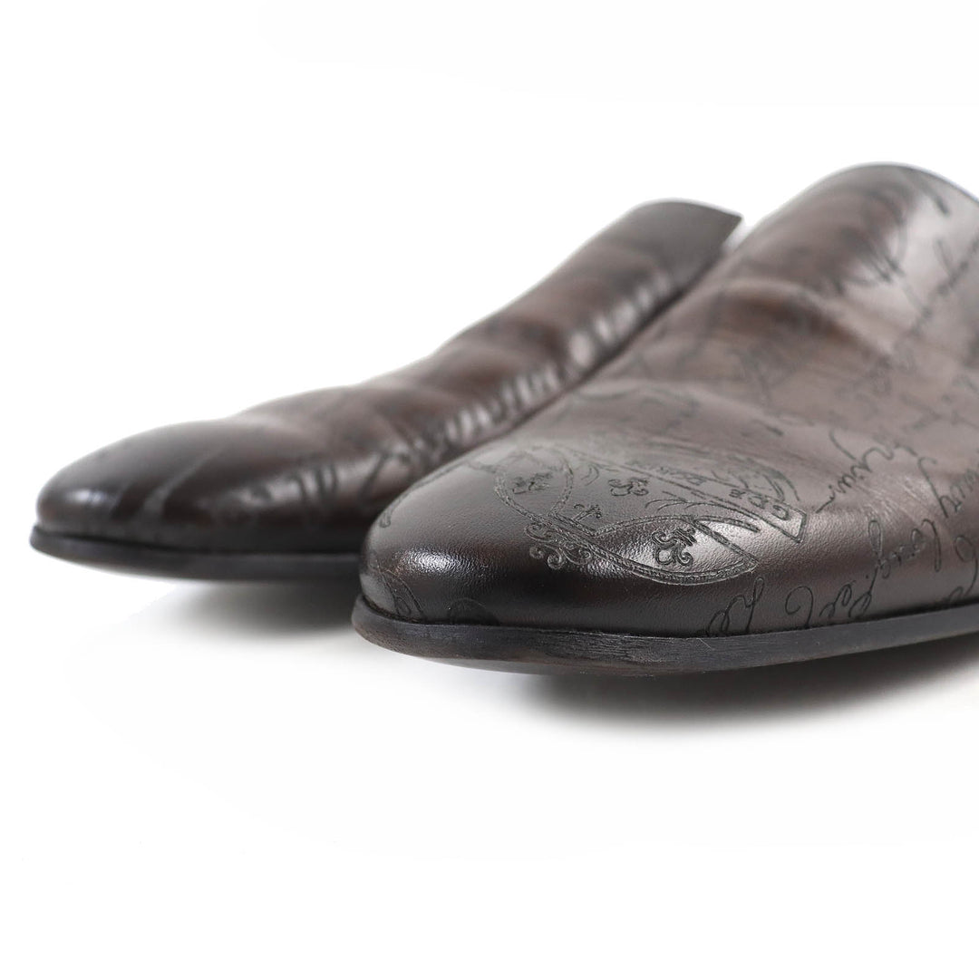 Great Berluti Sandals Cyrus Oman Calligraphy Leather Shoes Sandals leather 8