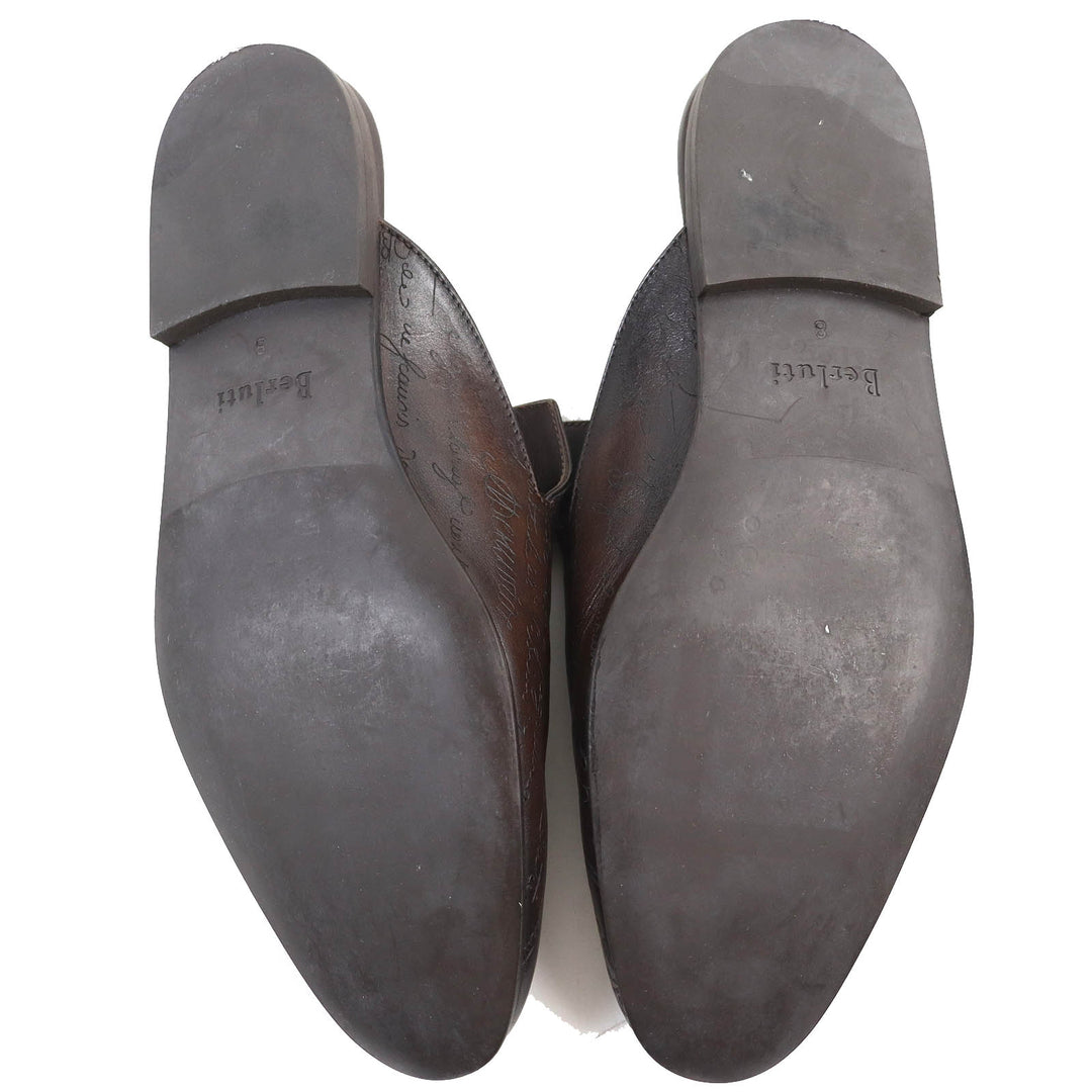 Great Berluti Sandals Cyrus Oman Calligraphy Leather Shoes Sandals leather 8